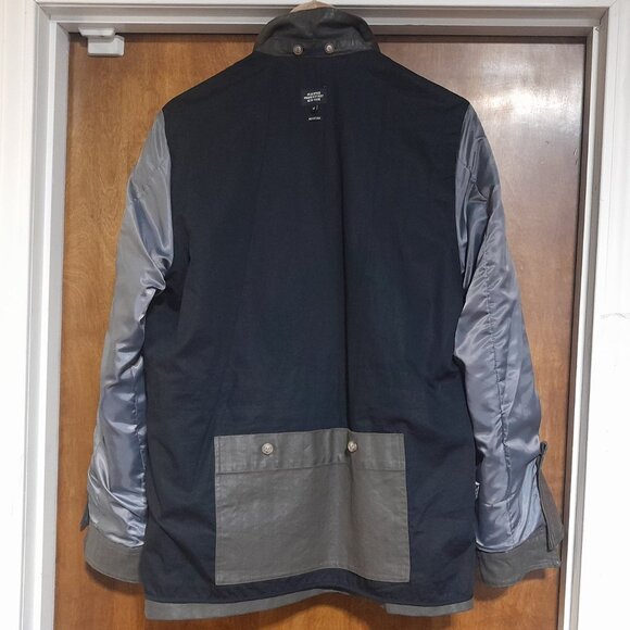 Jack Spade Military Style Field Jacket Mens Medium Waxed Cotton Herringbone - Picture 6 of 16